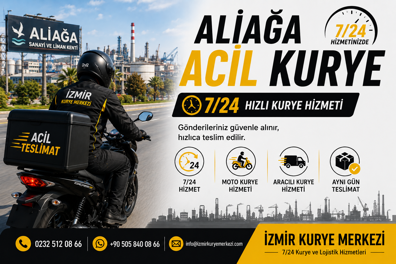 Aliağa Acil Kurye | 7/24 Hızlı Kurye Hizmeti