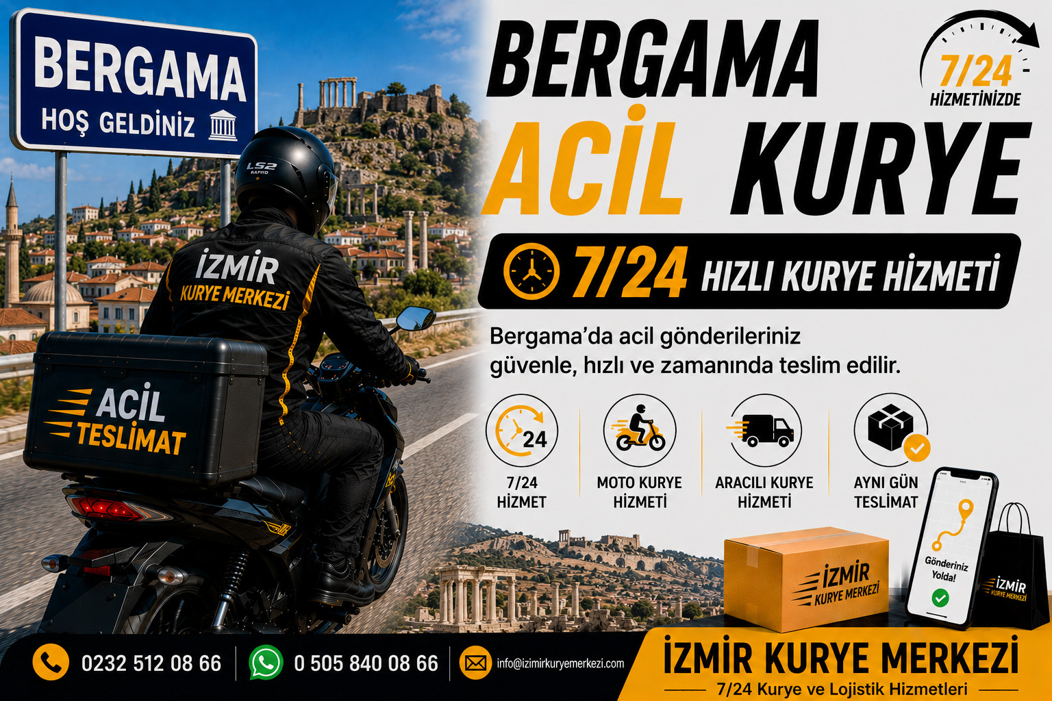Bergama Acil Kurye | İzmir Bergama Kurye Hizmeti