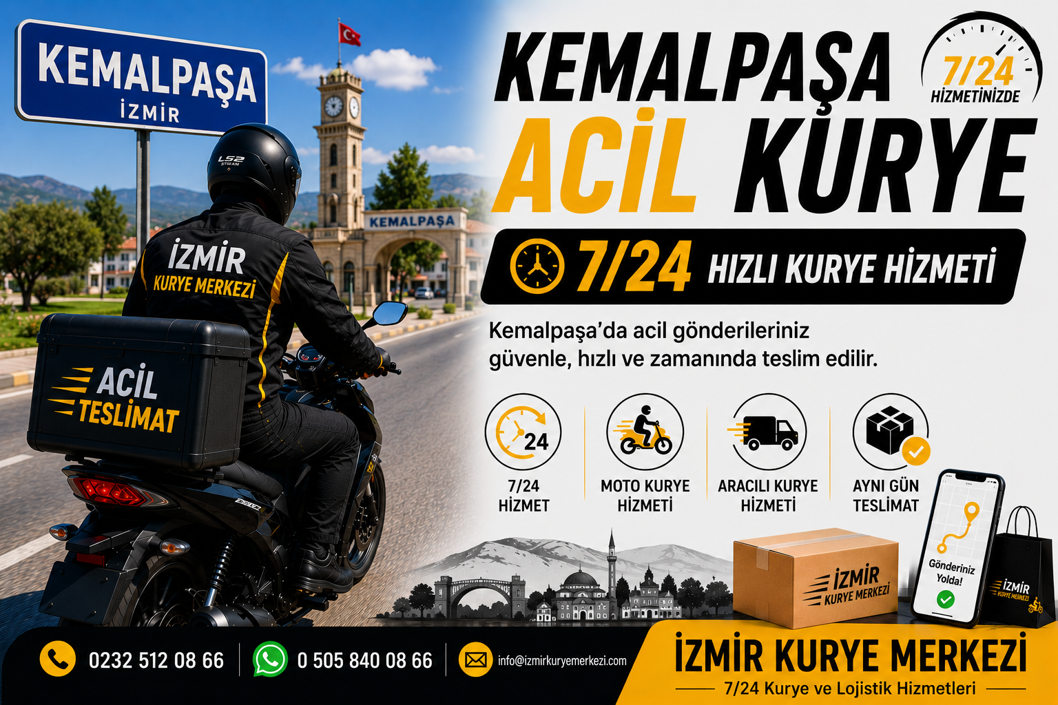 Kemalpaşa Acil Kurye | İzmir Kemalpaşa Kurye Hizmeti